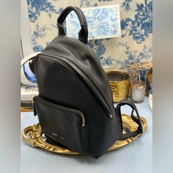 🆕 OROTON 🧿 NWOT Lilly Small Backpack, Black Leather - Picture 5 of 16